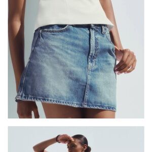 Zara Light Blue Denim Mini Skirt